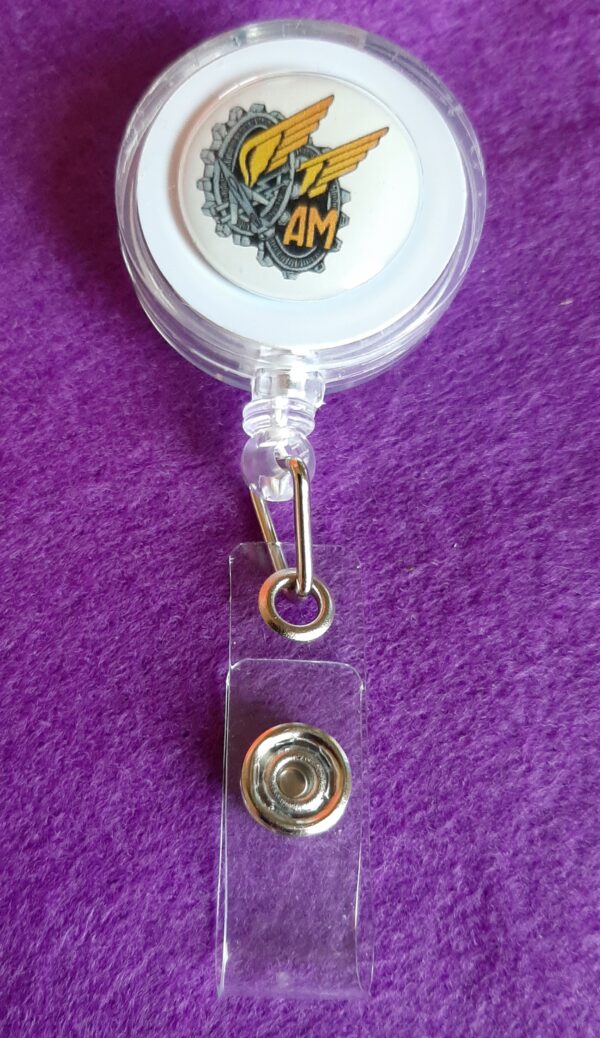 PORTE-BADGE CORDON DEROULEUR BLANC