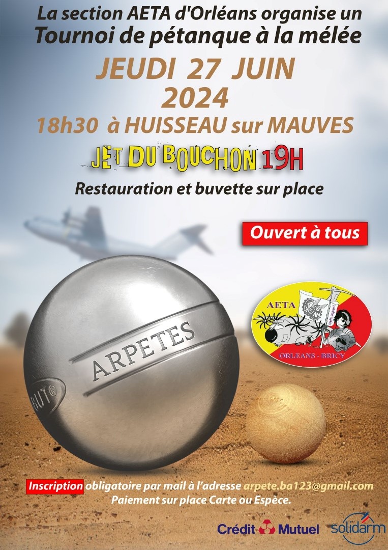 Concours de pétanque organisé par la section d’Orléans Bricy 1