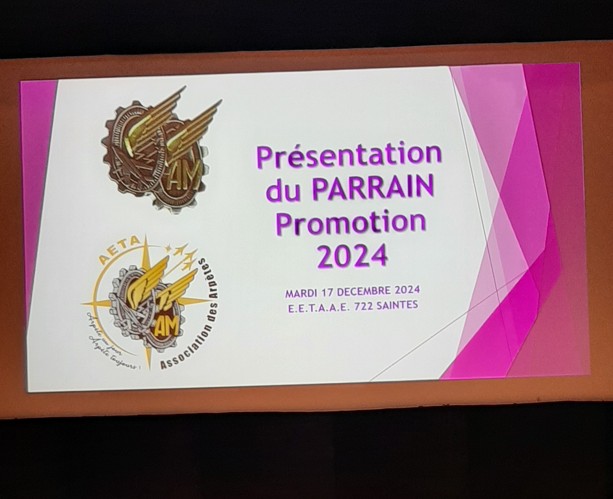 Présentation parrain P157 et remise de chèque